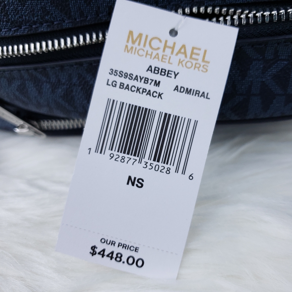🌺NWT Michael Kors LG Abbey backpack bag admiral - Picture 8 of 8